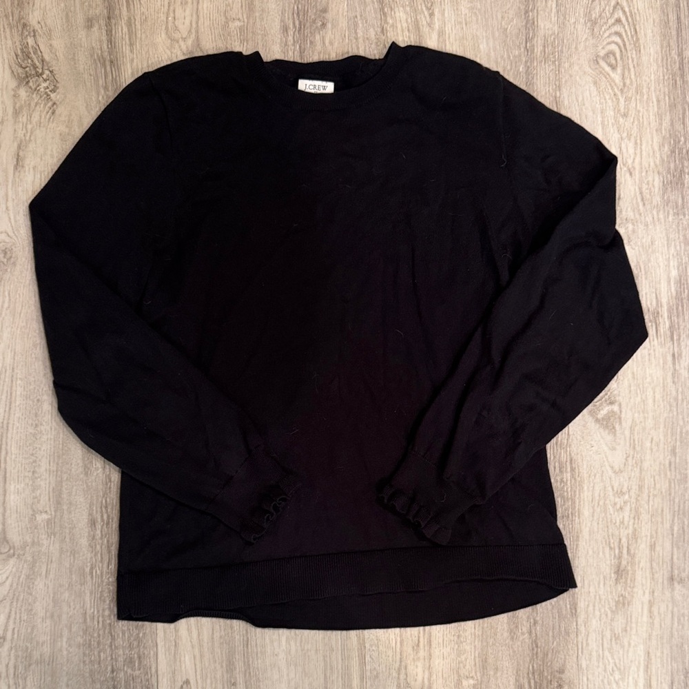J. Crew Black Crew Neck Sweater